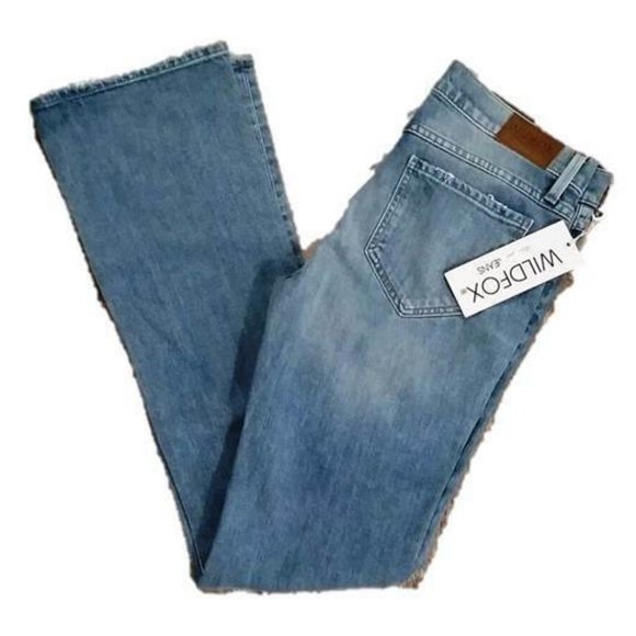 WILDFOX Mid-Rose Classic Boot Blue HAZE Jeans - Picture 1 of 2